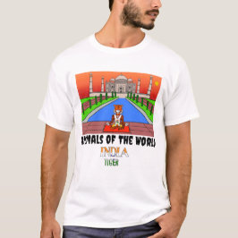Camiseta para hombre Tigre de la India Animales de