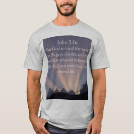 Camiseta para hombre versículo bíblico Juan 3:16
