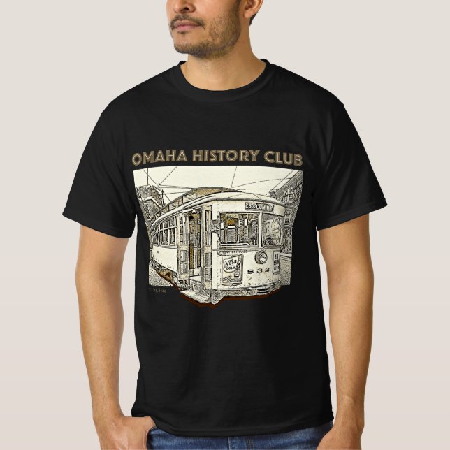 Camiseta para hombres adultos del Omaha History Cl (Anverso)