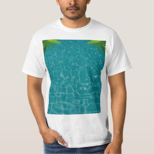 Camiseta para hombres agua de piscina