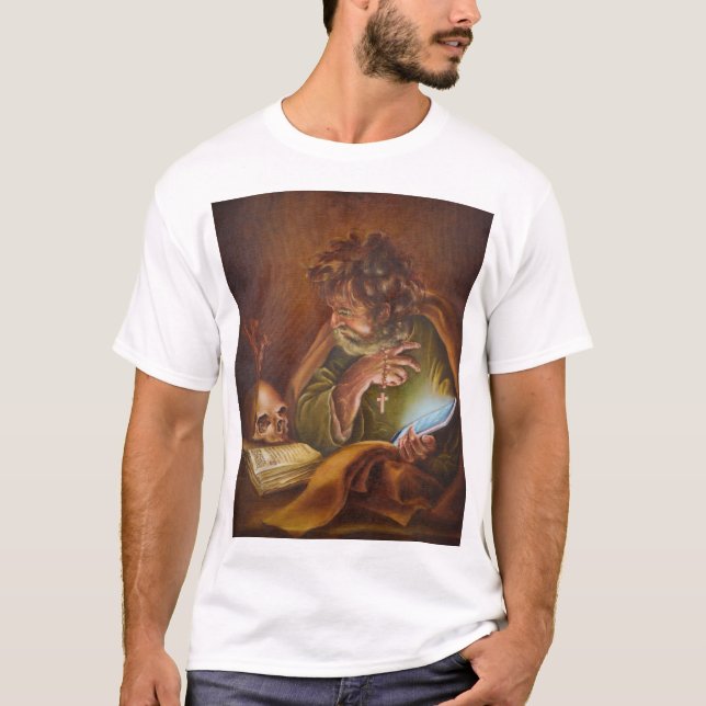 Camiseta para hombres con arte contemporáneo impre (Anverso)