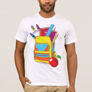 Camiseta para hombres con bolsitas de escuela comp