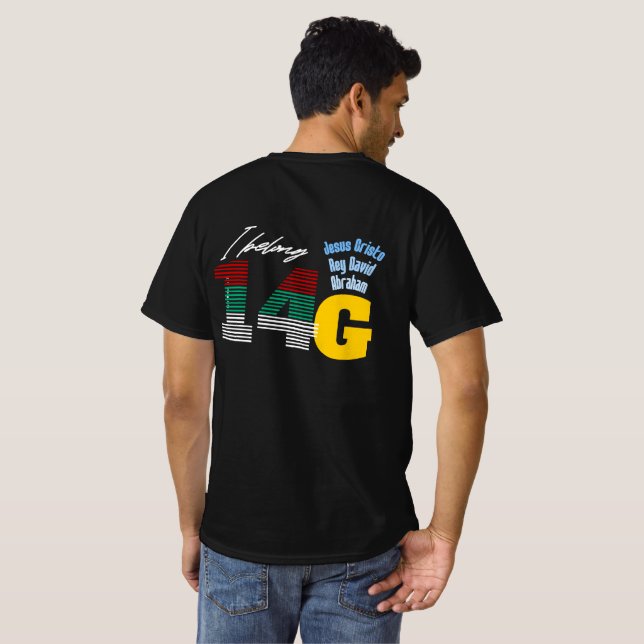 Camiseta para hombres con mensajes biblicos (Reverso completo)