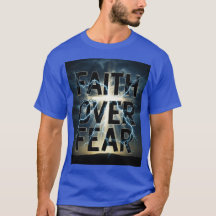 Camiseta para hombres cristianos Faith Over Fear 2