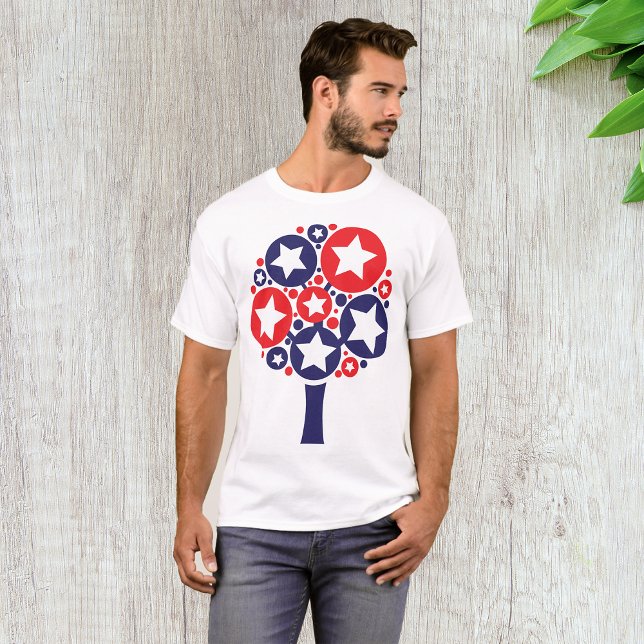 Camiseta para hombres de árbol patriótico (Subido por el creador)