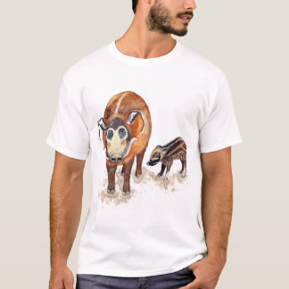 Camiseta para hombres de arte de Red River Hog