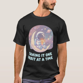 Camiseta para hombres de astronauta tomando las co