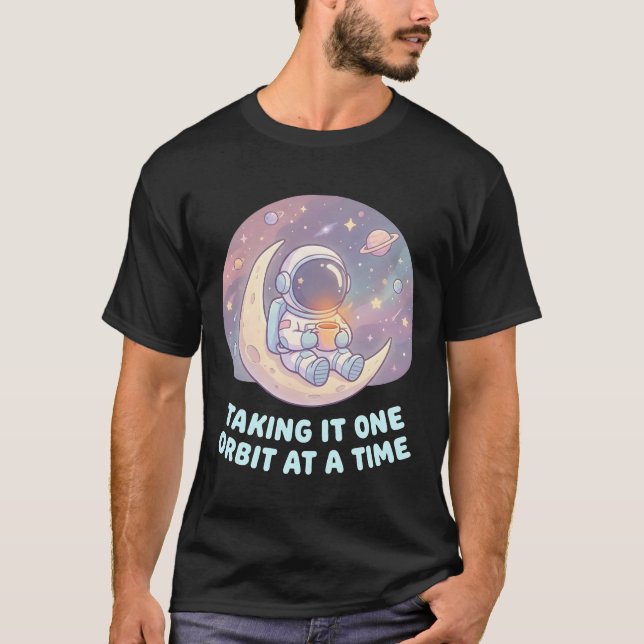 Camiseta para hombres de astronauta tomando las co (Anverso)