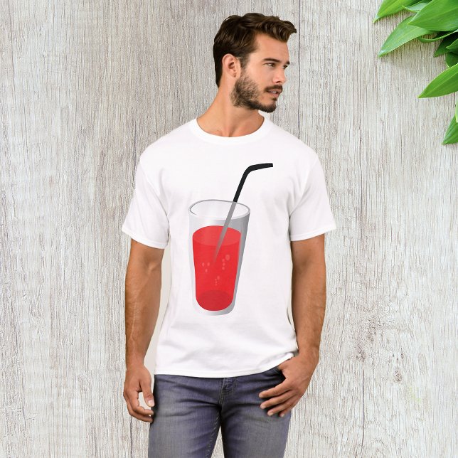 Camiseta para hombres de bebidas rojas (Subido por el creador)