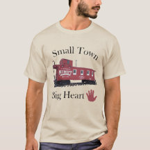 Camiseta para hombres de corazón grande de pueblo 