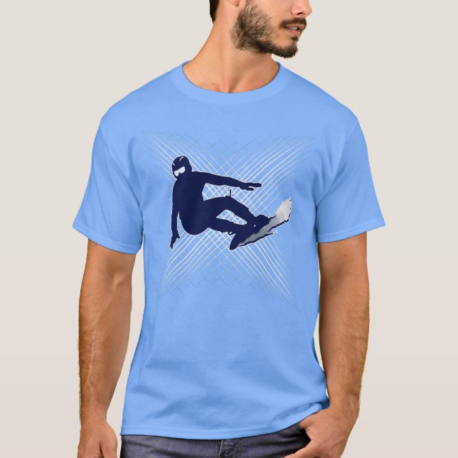 Camiseta para hombres de deportes de snowboard (Anverso)
