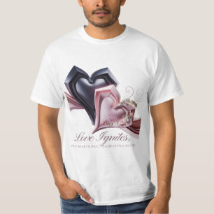 Camiseta para hombres de doble corazón