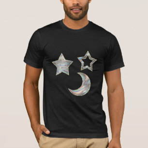 Camiseta para hombres de estrellas y luna