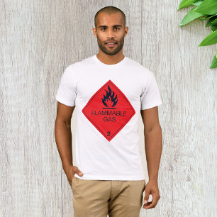 Camiseta para hombres de gas inflamables
