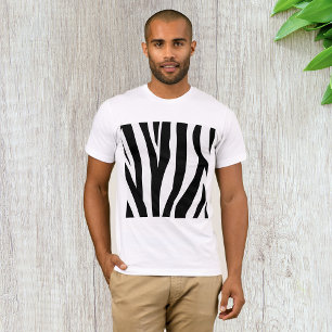 Camiseta para hombres de impresión de cebra