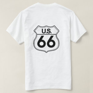 camiseta para hombres de la carretera US Route 66