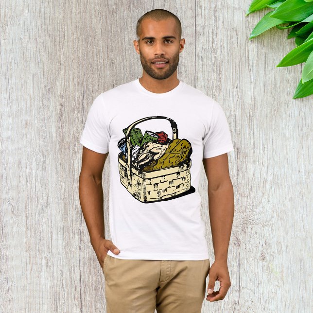 Camiseta para hombres de la cesta de alimentos (Subido por el creador)