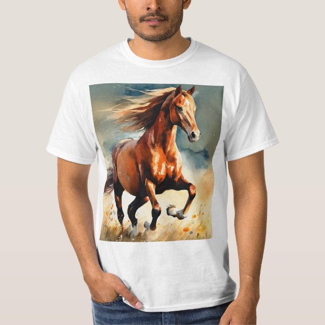 Camiseta para hombres de la colección de caballos  (Anverso)