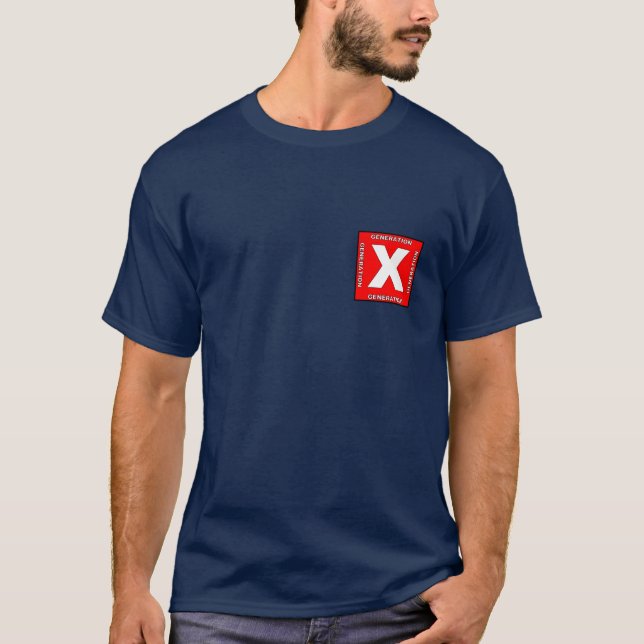 Camiseta para hombres de la generación X (Anverso)