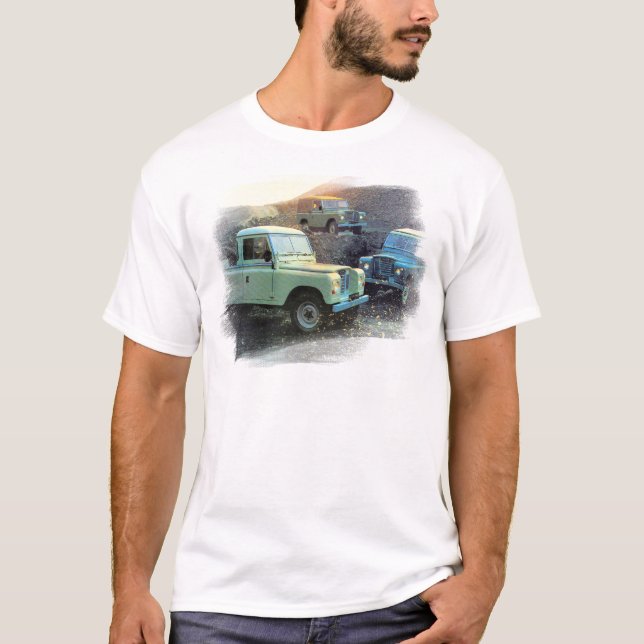 Camiseta para hombres de Landrover de los años 197 (Anverso)