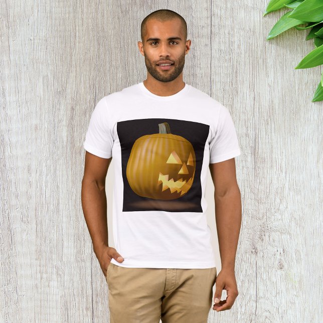 Camiseta para hombres de linterna de calabaza de H (Subido por el creador)