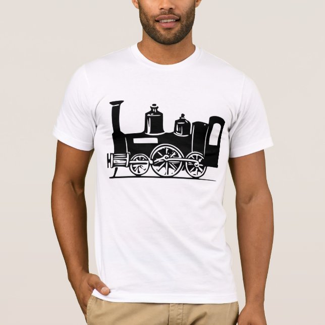 Camiseta para hombres de locomotora de vapor (Anverso)
