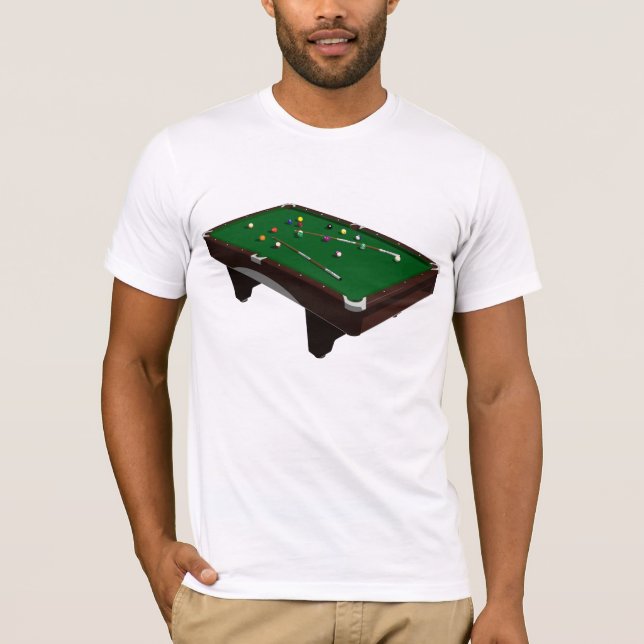 Camiseta para hombres de mesa de billar (Anverso)