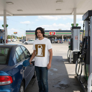 Camiseta para hombres de Rótulo de gasolina