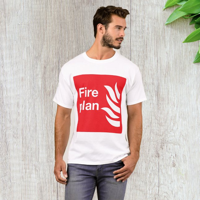 Camiseta para hombres de Rótulo de plan de incendi (Subido por el creador)