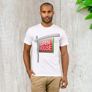 Camiseta para hombres de Rótulo inmobiliario Open