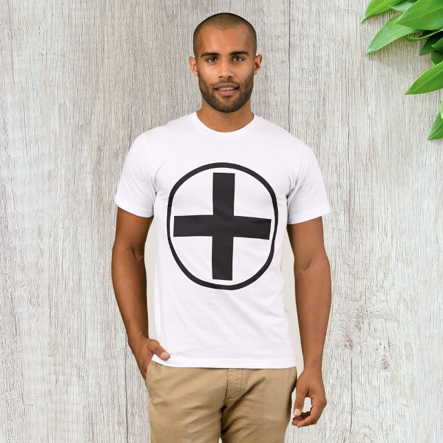 Camiseta para hombres de Rótulo negro Plus (Subido por el creador)