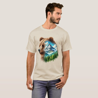 Camiseta para hombres del escenario del oso