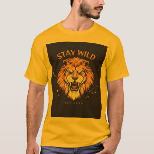 Camiseta para hombres diseño de camiseta stay wild