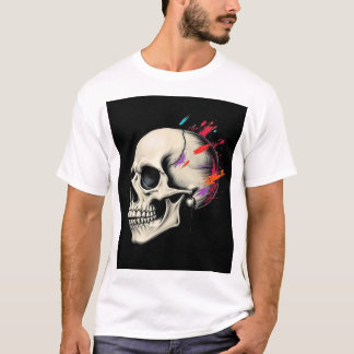 Camiseta para hombres Edgy Skull - Negrita y elega