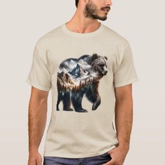 Camiseta para hombres escénicos del país del oso