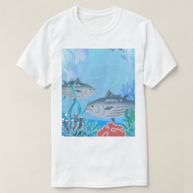 Camiseta para hombres fich océan  (Diseño del anverso)