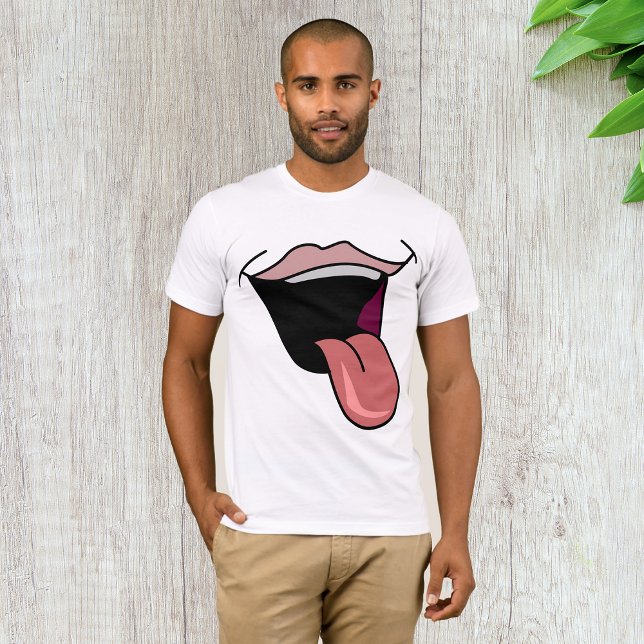 Camiseta para hombres fuera de la lengua (Subido por el creador)