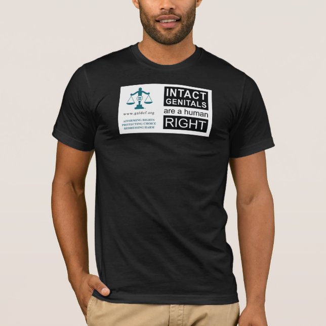 Camiseta para hombres - Genitales intactos (Anverso)