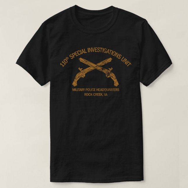 Camiseta Para Hombres Mujeres 110ª Unidad Especial De Inves (Diseño del anverso)