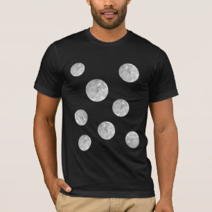Camiseta para hombres negros y plateados