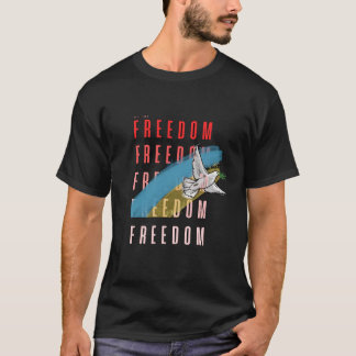 Camiseta para hombres Paloma de la Libertad y la P