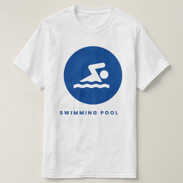 Camiseta para hombres piscina  (Diseño del anverso)