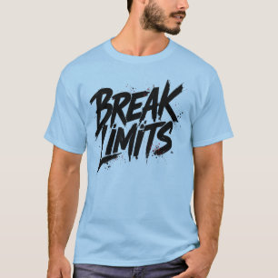 Camiseta Para Hombres Rompe Límites Tipografía Min
