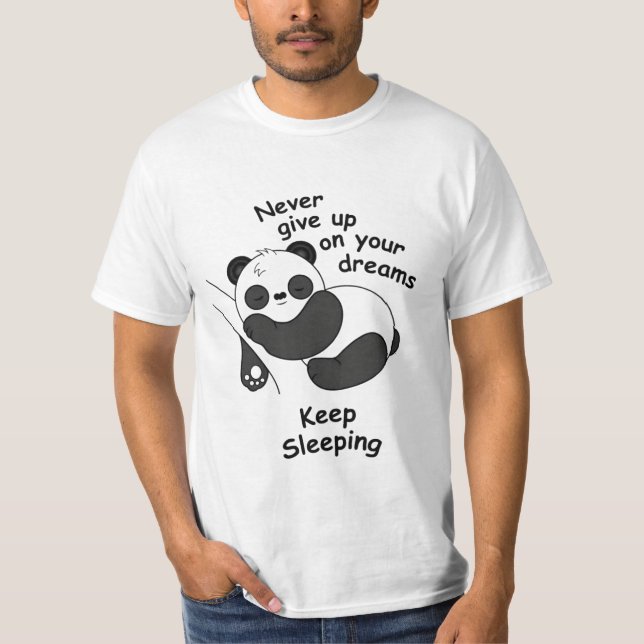 Camiseta para hombres sigue durmiendo (Anverso)