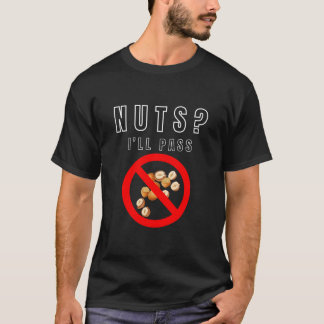 Camiseta para hombres sin nueces permitidas