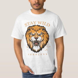 Camiseta para hombres Stay Wild Fearless Lion | St