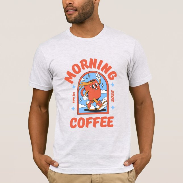 Camiseta para hombres y mujeres - Café matutino (Anverso)