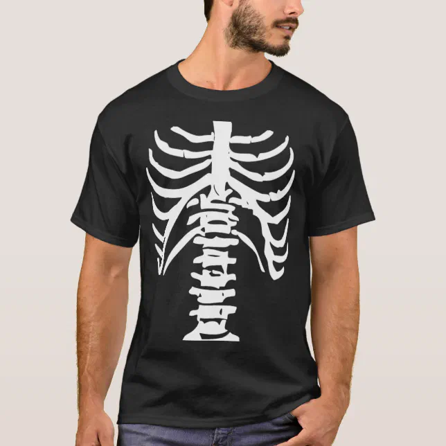 Esqueleto Pecho Halloween Diseño Camiseta hombre