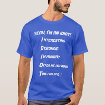 camiseta para idiota