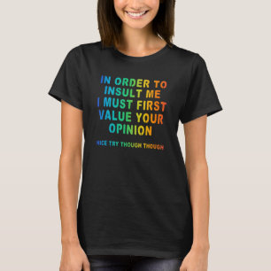 Camiseta Para Insultarme Chiste Arcoiris Sarcástico